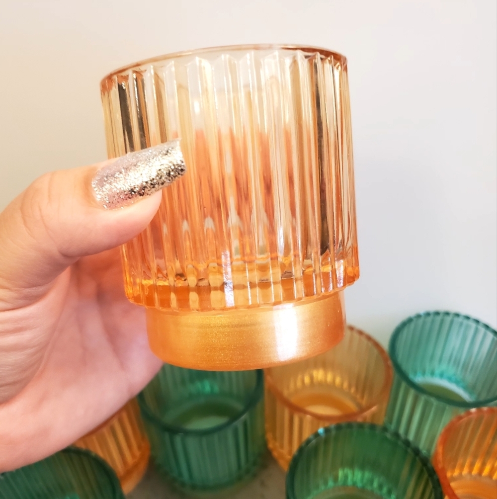 8 Colorful Candle Votives - Picture 8 of 9